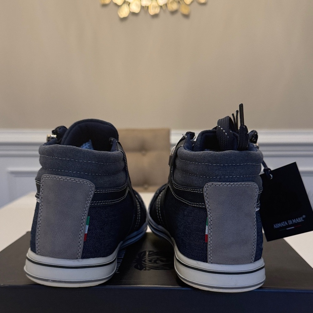 Armata Di Mare Navy High-Top Sneakers - Picture 3 of 6